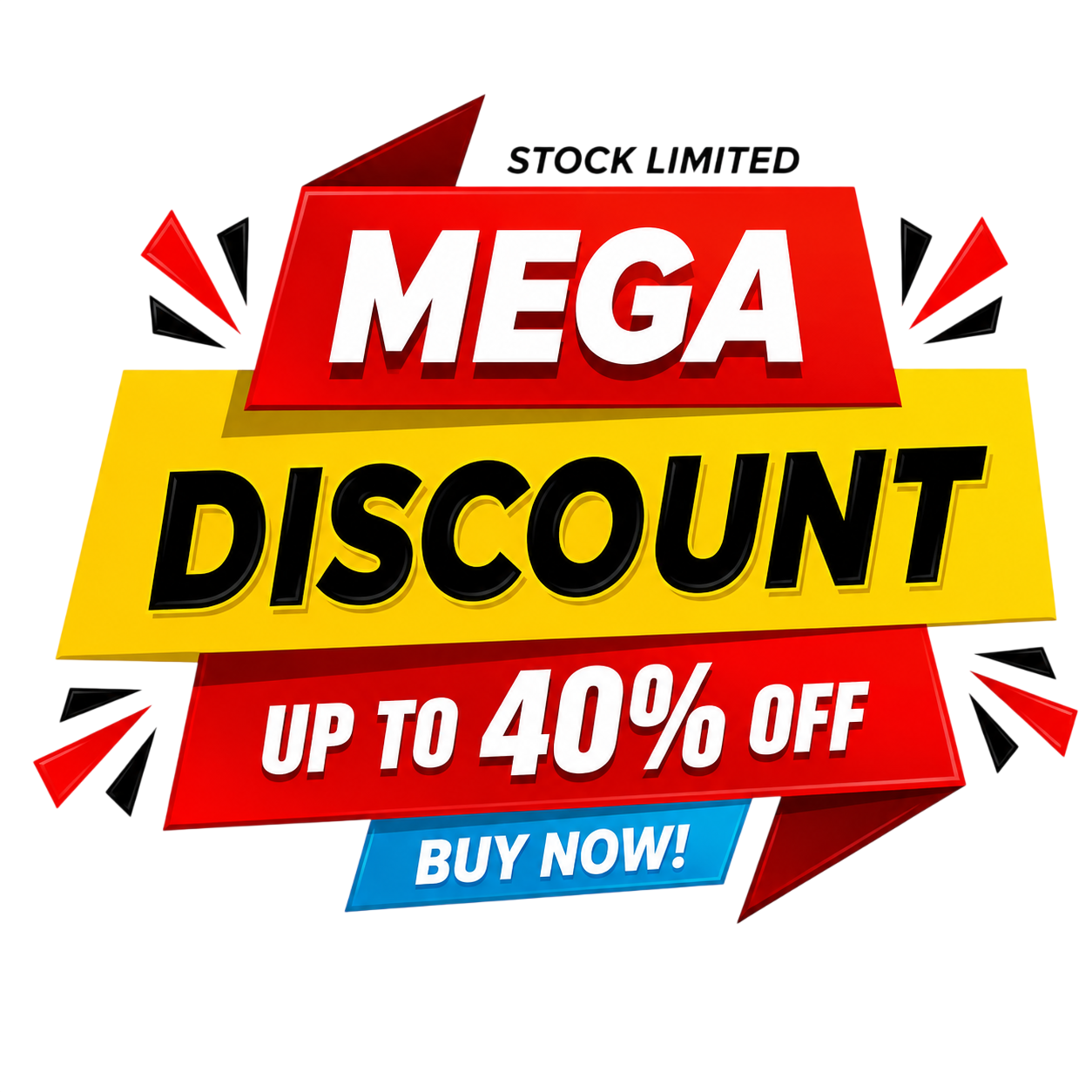 mega offer image 40 % discount limited offer