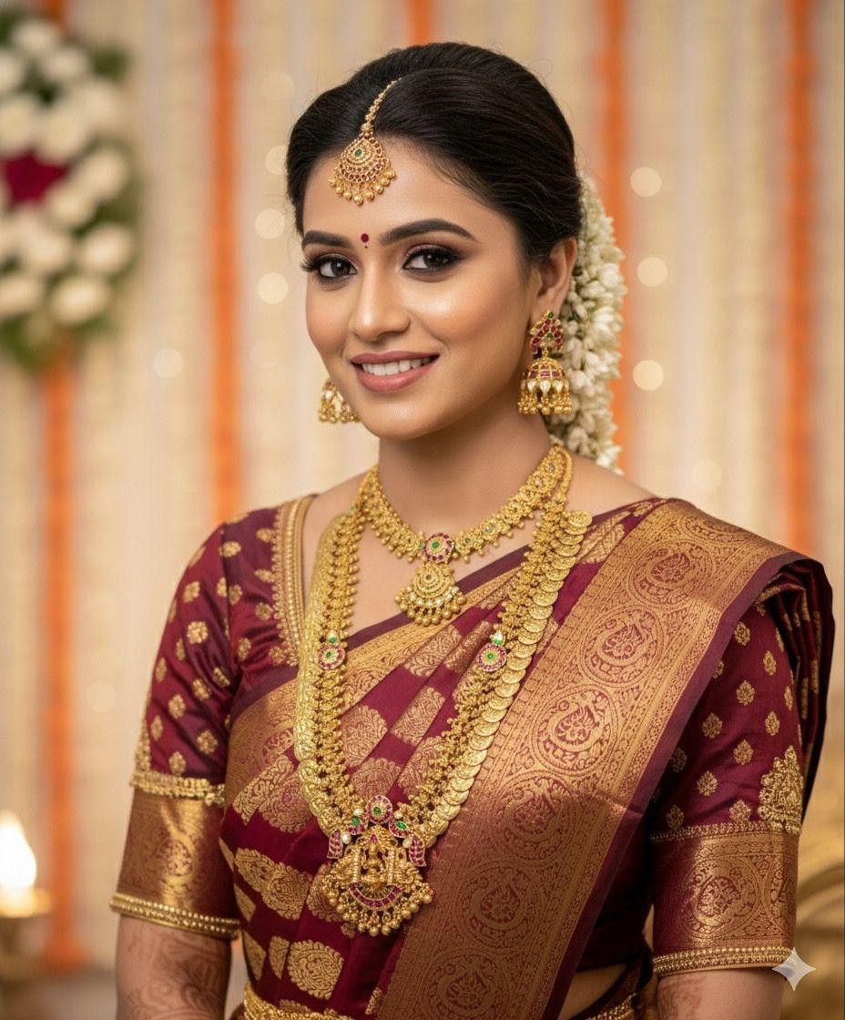 saree bridal makeup cute photos