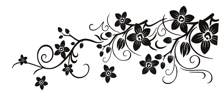 Flower image Stencil wall sticker
