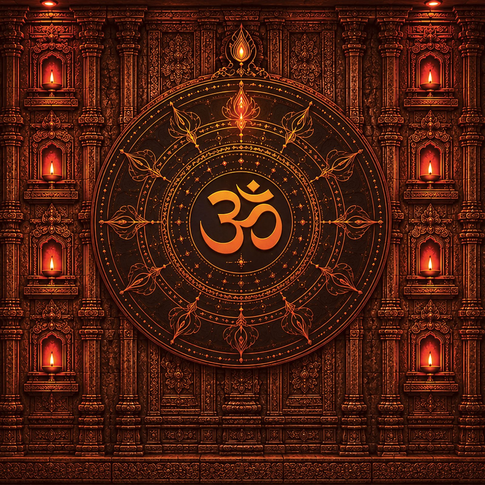 God Images Om Wheel Background
