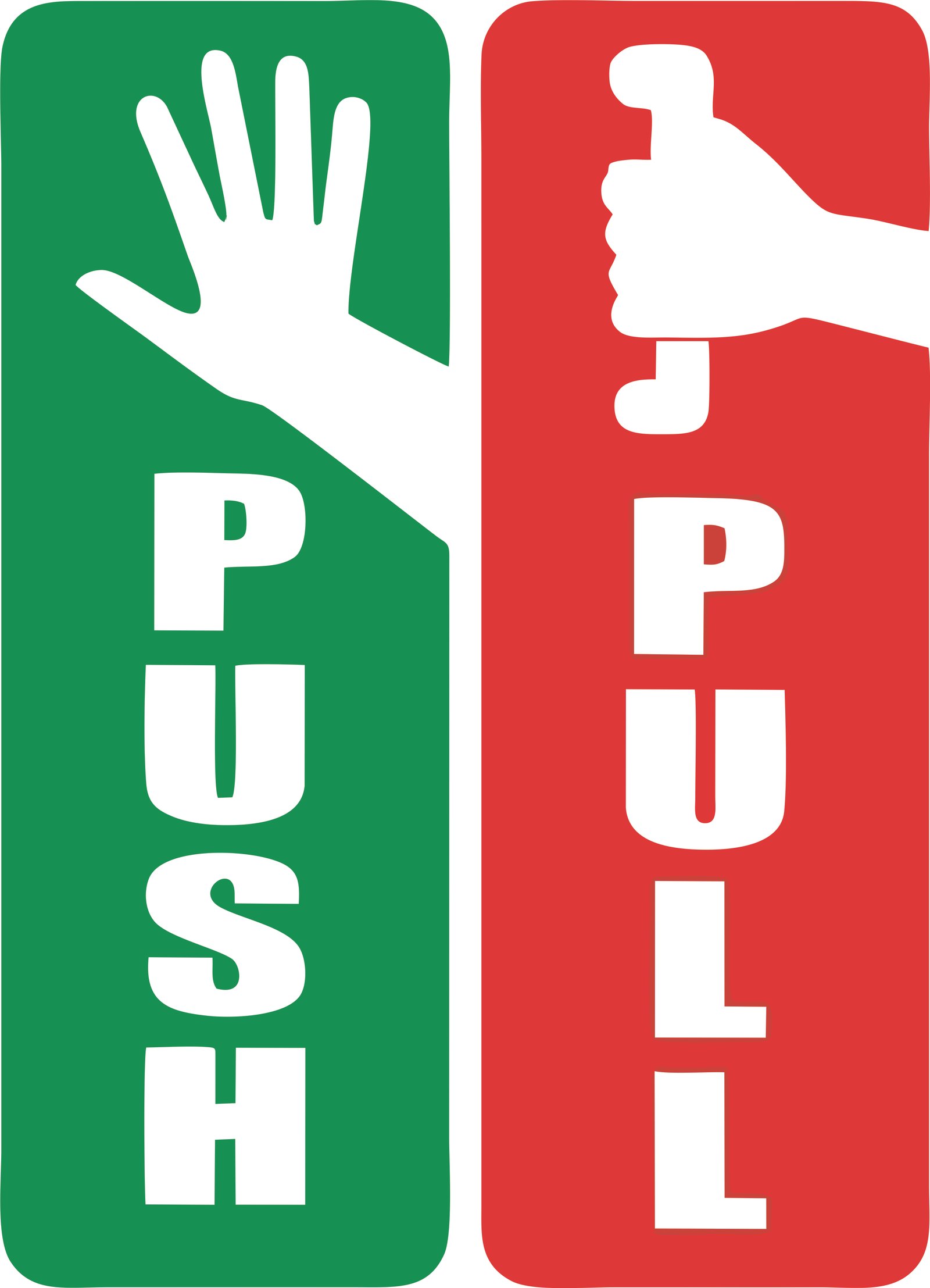 Push pull icons High Quality