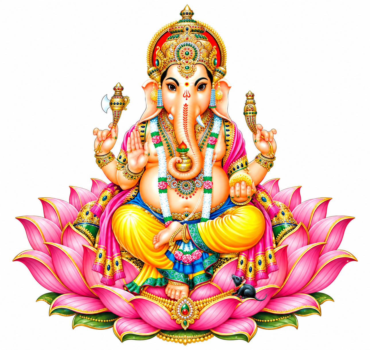 vinayagar Images with thamarai