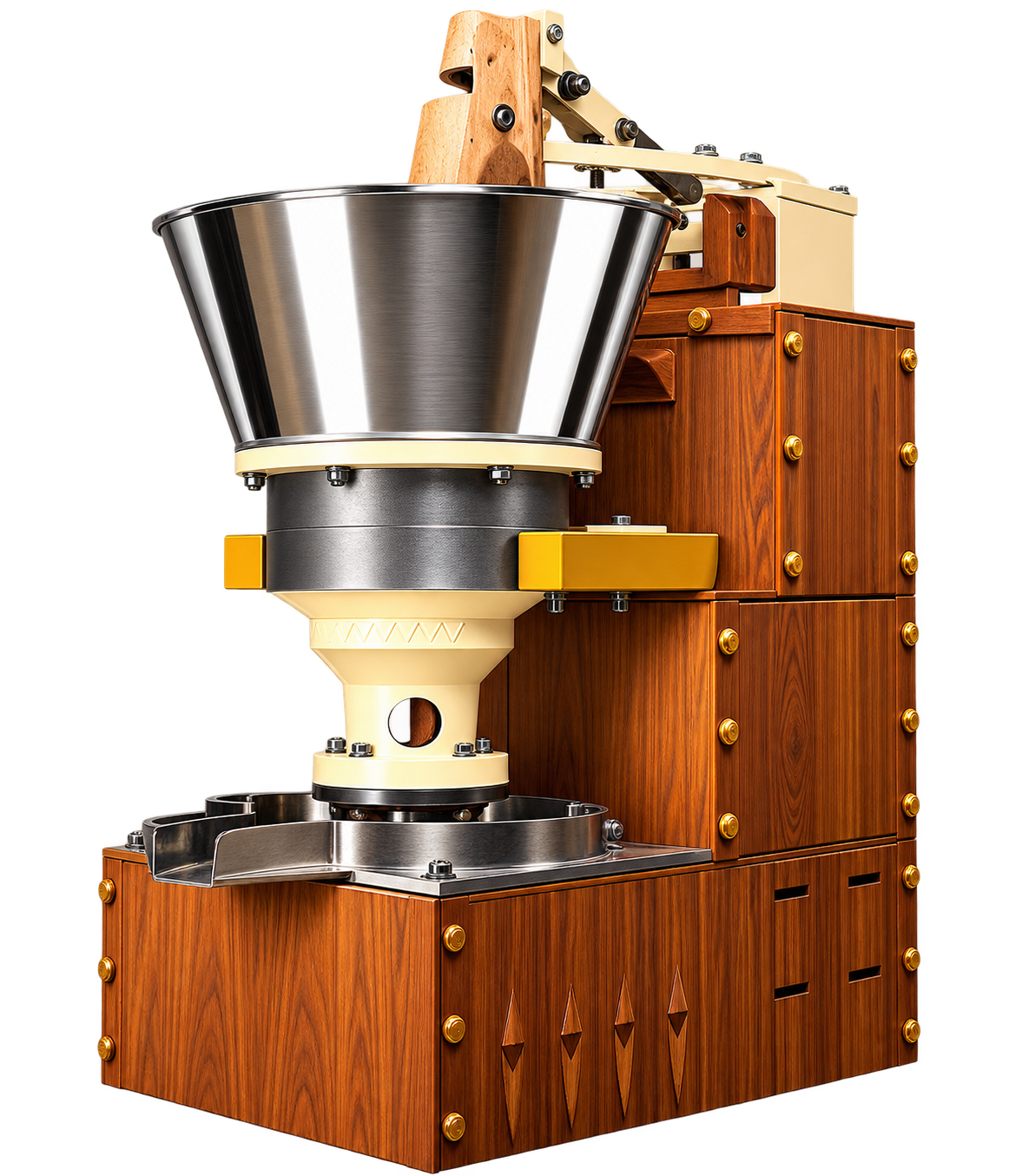 Vintage Wooden Industrial Grinder Machine